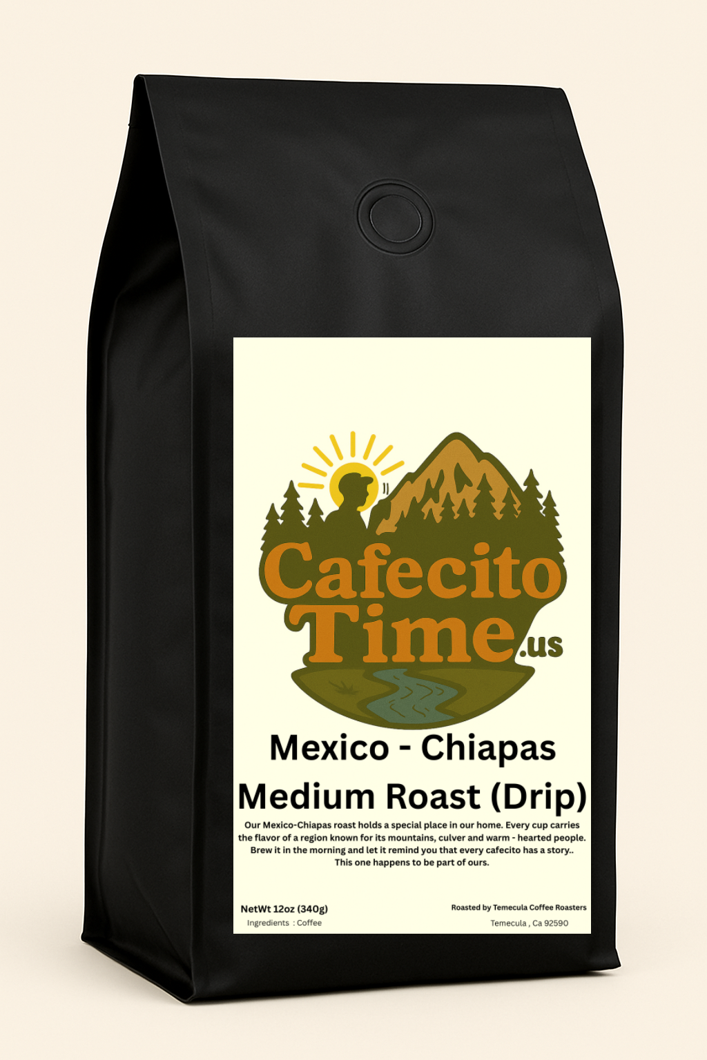 Cafecito Time - Drip - Medium Roast Coffee (12 oz)